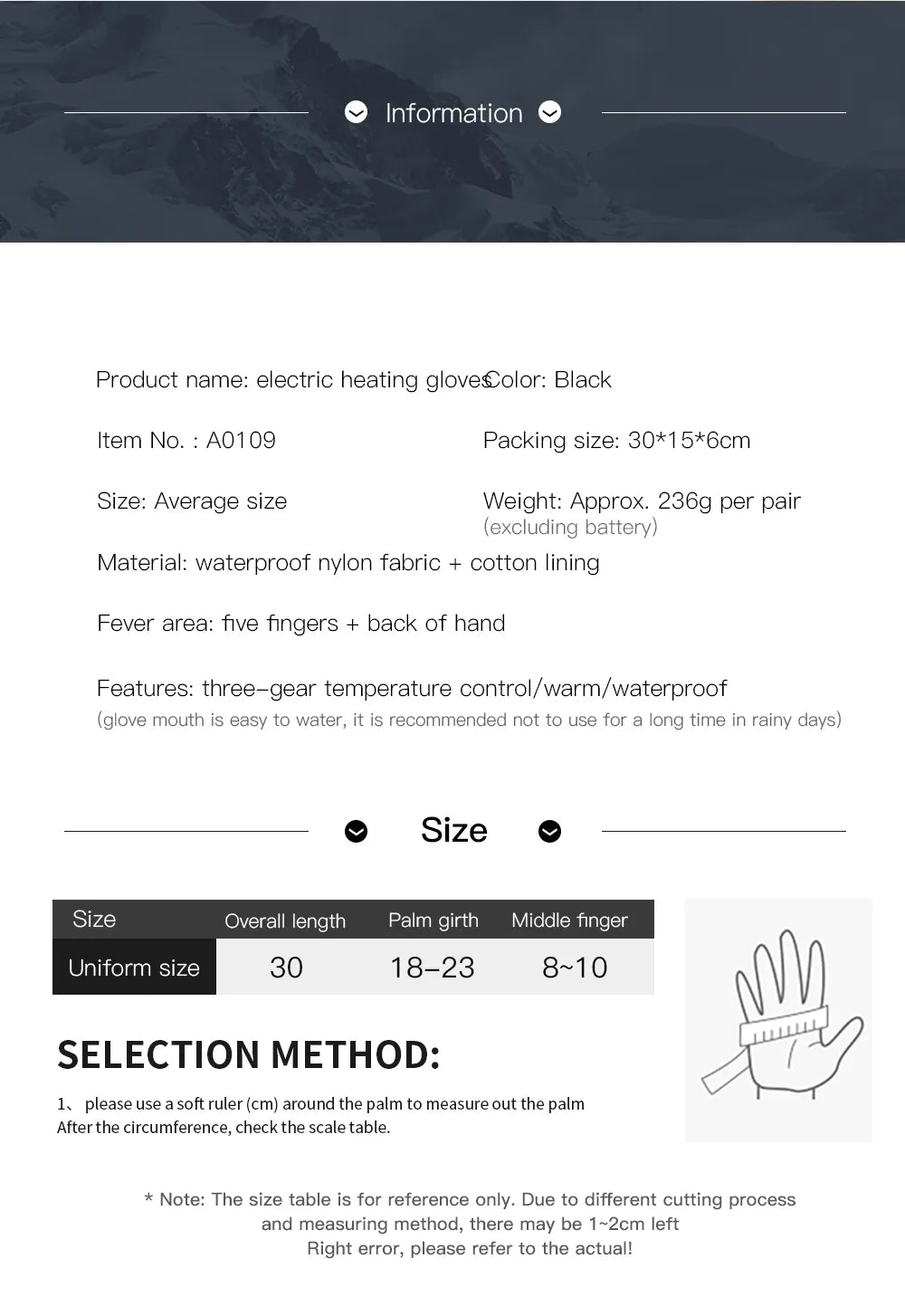 Waterproof Rechargeable Heated Gloves – Electric Thermal Gloves