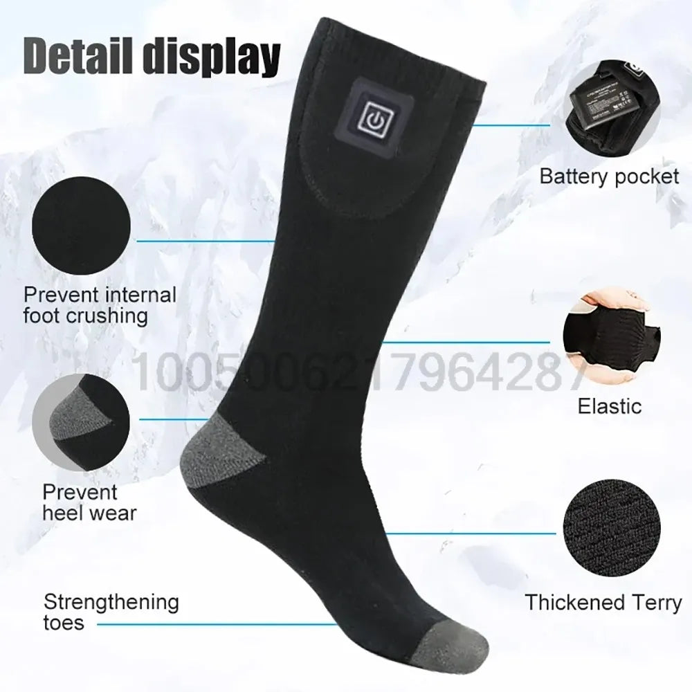Rechargeable Heated Winter Socks – Battery Powered Thermal Foot Warmers