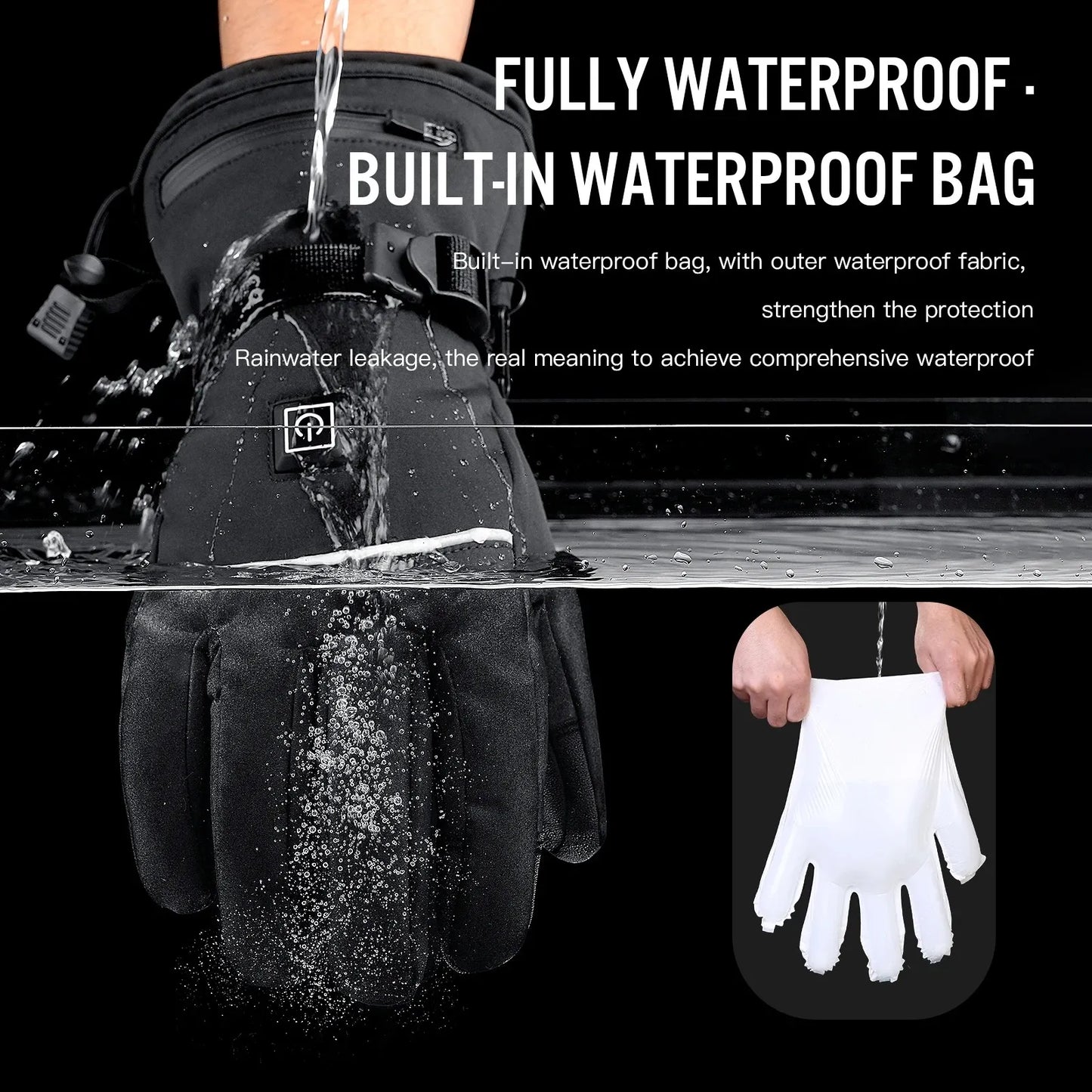 Waterproof Rechargeable Heated Gloves – Electric Thermal Gloves