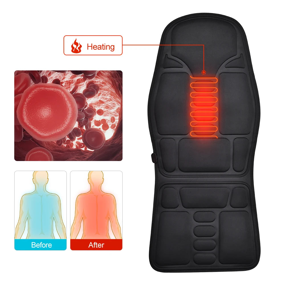 Full-Body Heated Massage Cushion for Car & Home
