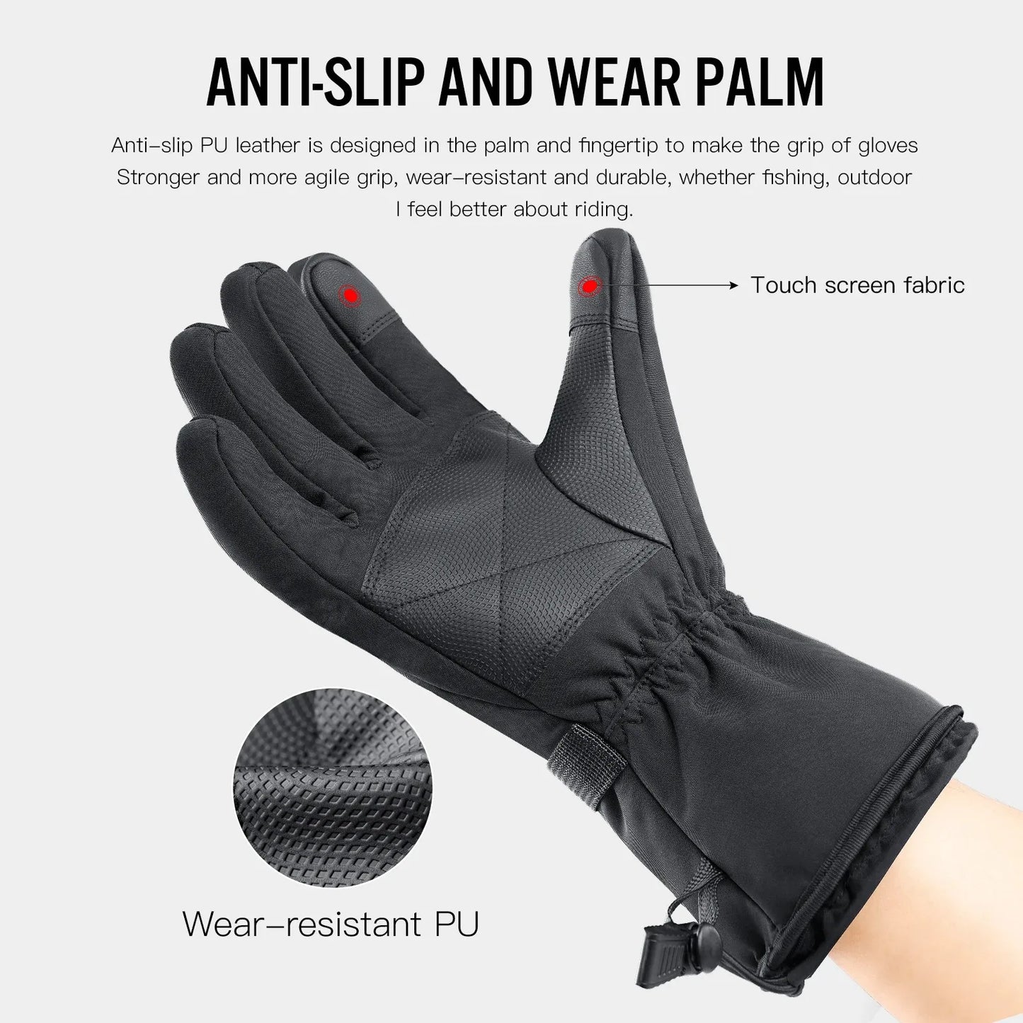 Waterproof Rechargeable Heated Gloves – Electric Thermal Gloves