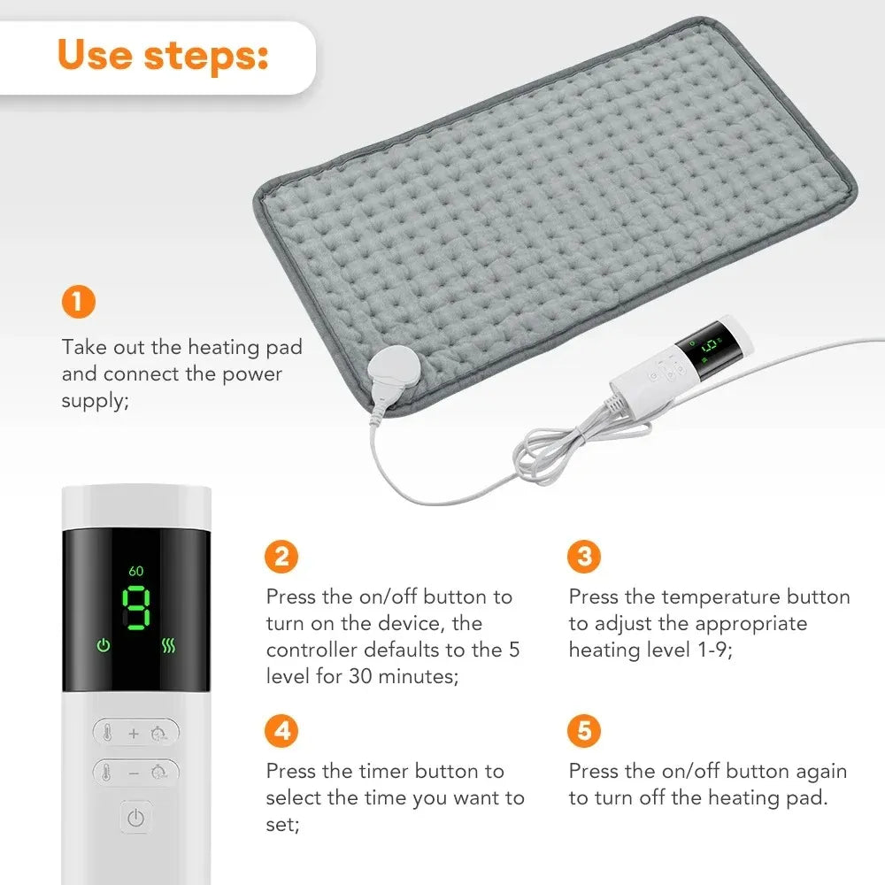 Multifunctional Electric Heating Pad / Blanket / Cushion – 10-Level Temperature