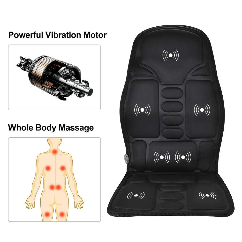 Full-Body Heated Massage Cushion for Car & Home