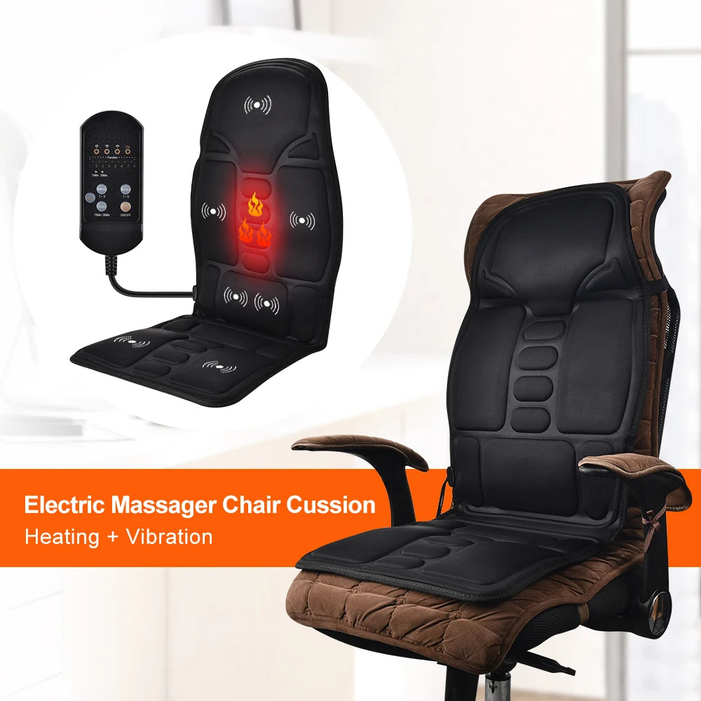 Full-Body Heated Massage Cushion for Car & Home