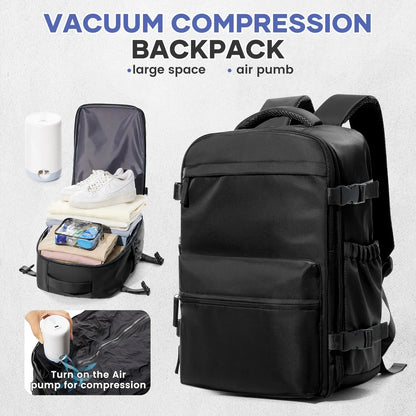 Vacuum Travel Backpack – Expandable Compression & Laptop Bag