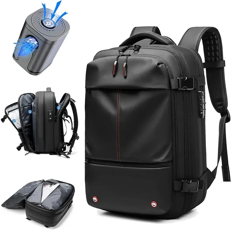 Vacuum Compression Travel Backpack – Expandable Laptop Bag