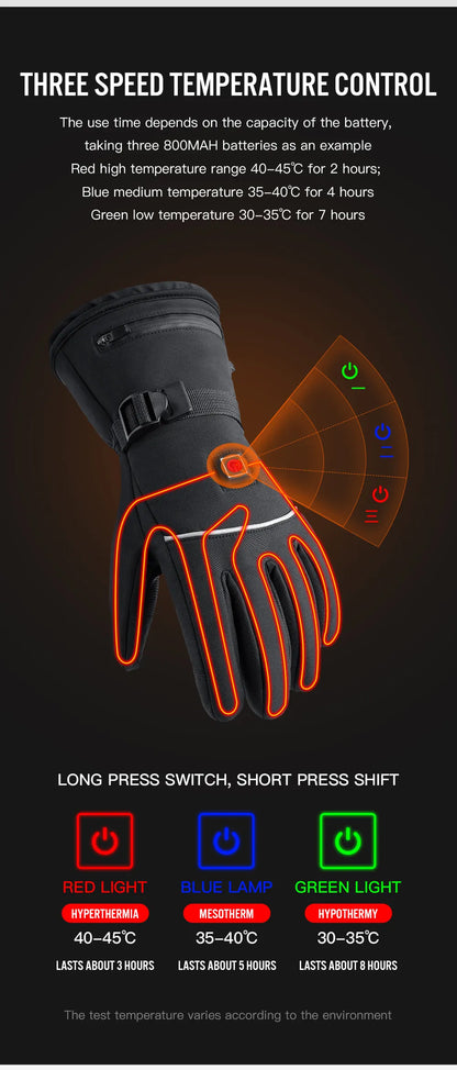 Waterproof Rechargeable Heated Gloves – Electric Thermal Gloves