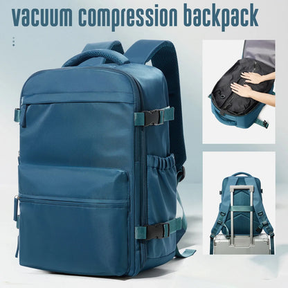 Vacuum Travel Backpack – Expandable Compression & Laptop Bag