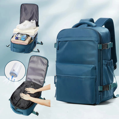 Vacuum Travel Backpack – Expandable Compression & Laptop Bag