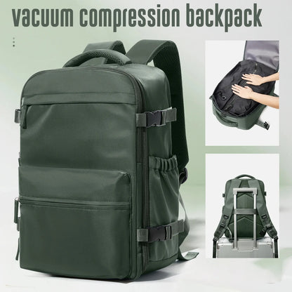 Vacuum Travel Backpack – Expandable Compression & Laptop Bag