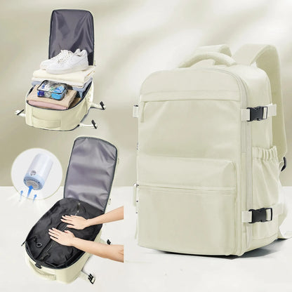 Vacuum Travel Backpack – Expandable Compression & Laptop Bag