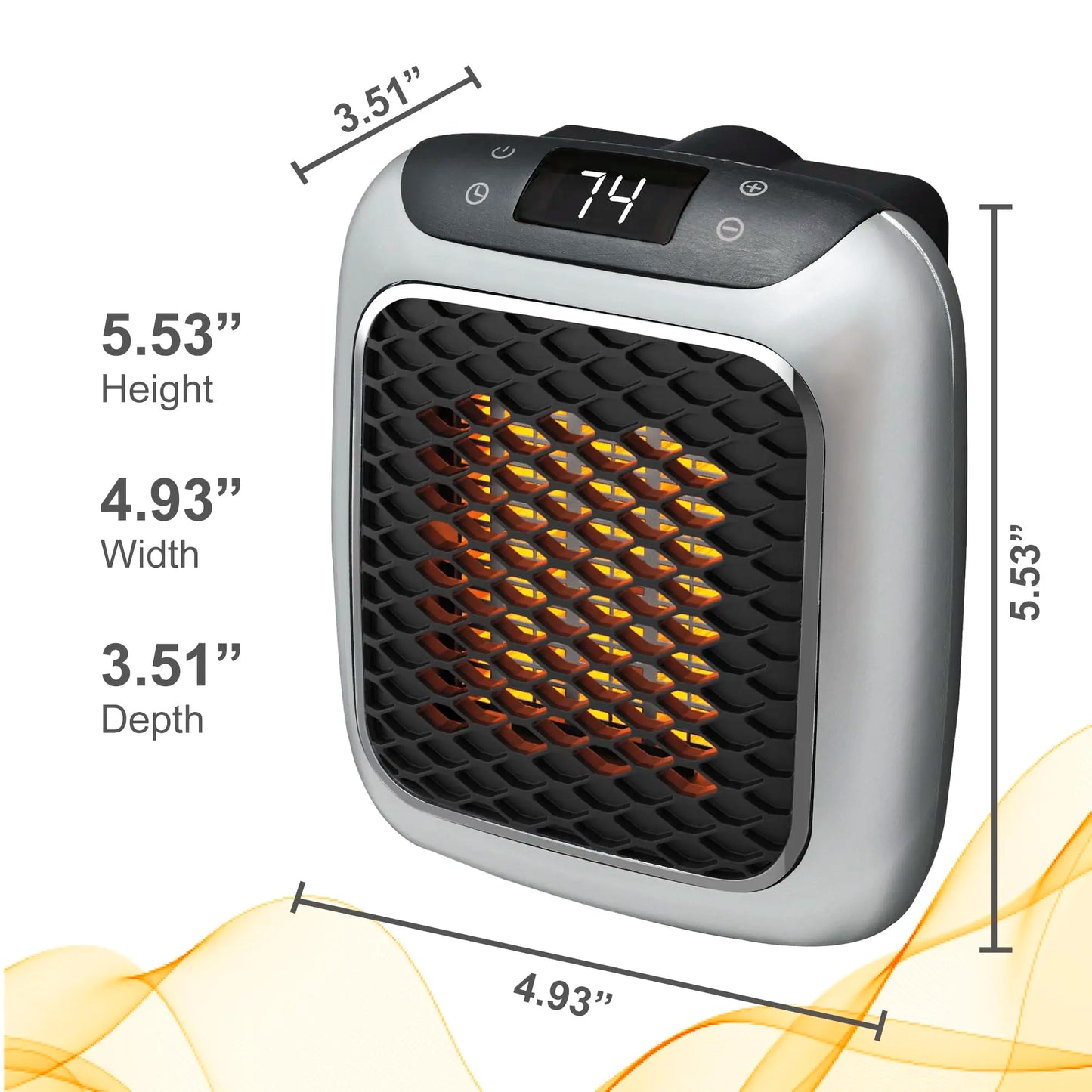 800W Portable Electric Heater with Remote – Fast Heating for Home & Office