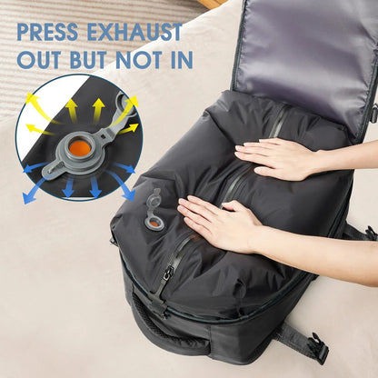 Vacuum Travel Backpack – Expandable Compression & Laptop Bag