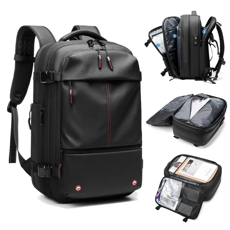 Vacuum Compression Travel Backpack – Expandable Laptop Bag