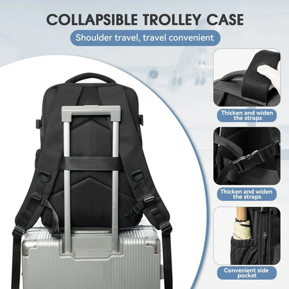 Vacuum Travel Backpack – Expandable Compression & Laptop Bag
