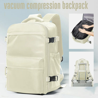 Vacuum Travel Backpack – Expandable Compression & Laptop Bag